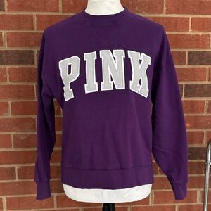 PINK Victoria's Secret Purple Campus Crew Sweatshirt